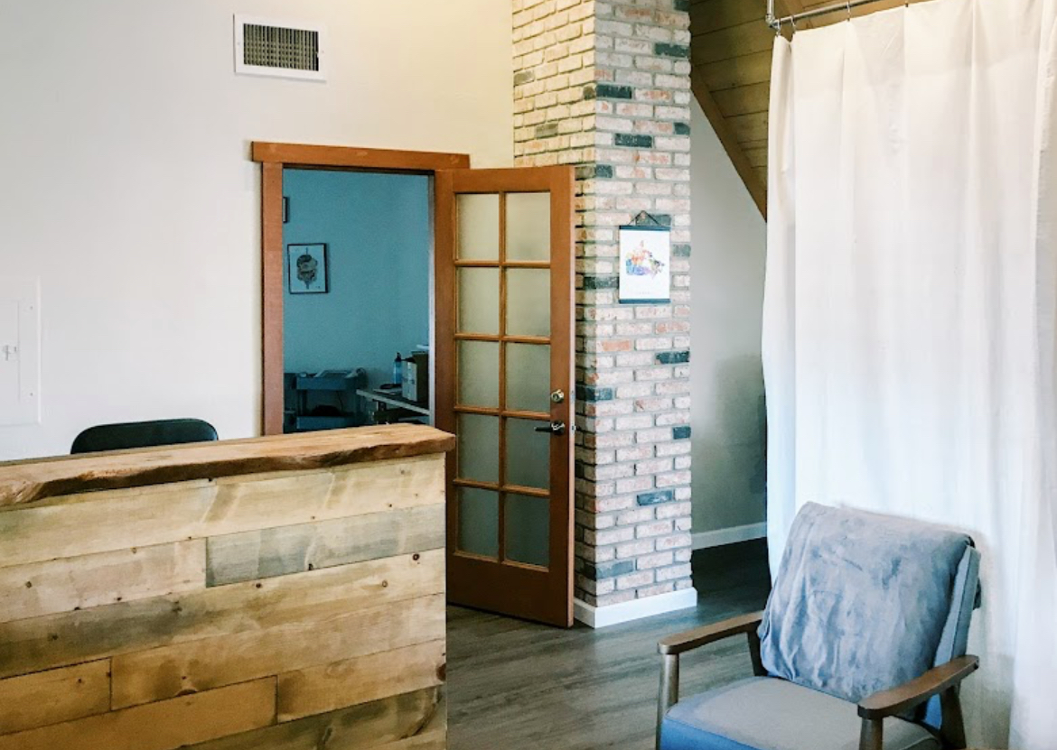 Front desk and entry at the Revive office in Carlsbad